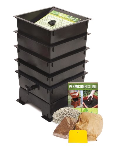 Worm Factory Ds4bt 4-tray Worm Composter Black