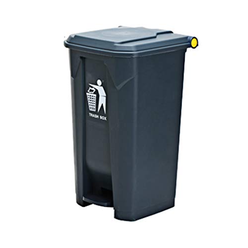 LXF Outdoor Waste Bins Swing Box Home Garden Kitchen Garbage Recycling Plastic Trash Black Wheelie bin Color  Gray