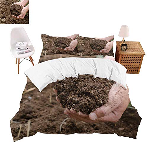 shirlyhome Bed Sheet Set Super Soft Polyester Compost Soil organicfertilizer on for platation Wrinkle Resistance Full