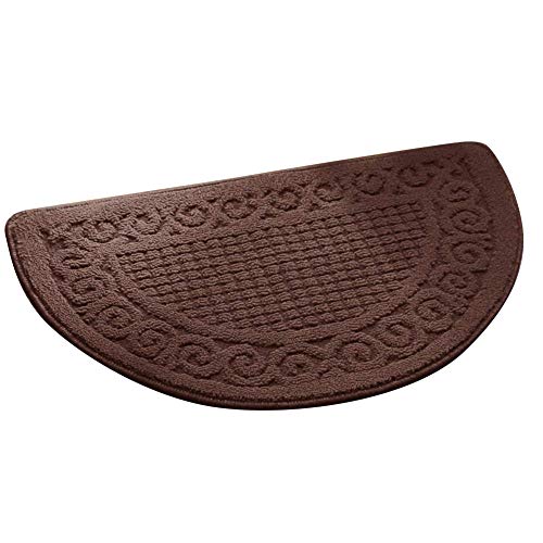 Olpchee Half Round Non-Slip Kitchen Bedroom Toilet Doormat Floor MAT Coffee