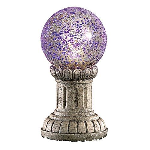 Solar Glass Mosaic Gazing Ball With Stand