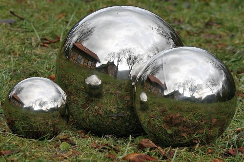 Boltze 1 Pc Silver Sphere Galaxy Decorative Ball Garden Sphere Garden Figure 1063