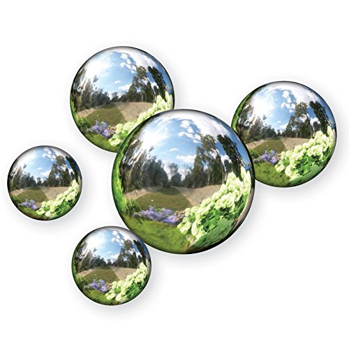 Reflective Garden Spheres - Set Of 5