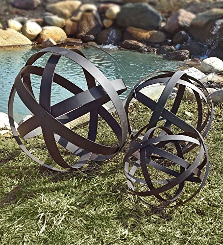 Rustic Garden Spheres - Set of 3