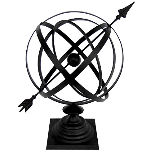 Sundial Cast Iron 24&quot Armillary Arrow Sphere Garden Decor