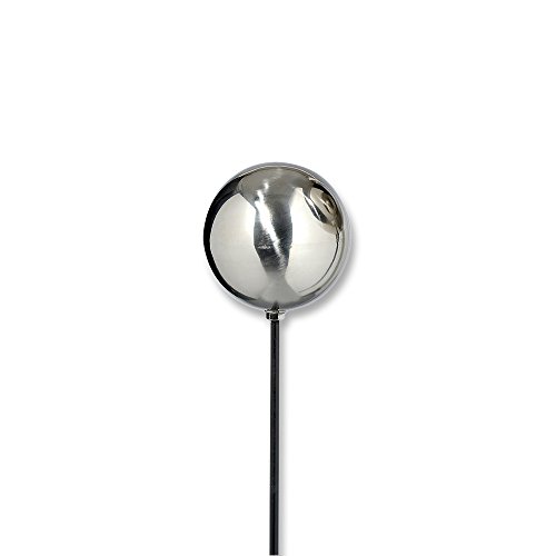The Crosby Street Chic Gazing Ball Garden Stake 5 18 Inch Stainless Steel Mirror Globe Just Under 4 Ft At 47