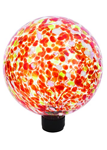 Russco III GD137142 Glass Gazing Ball 10 Red Spots