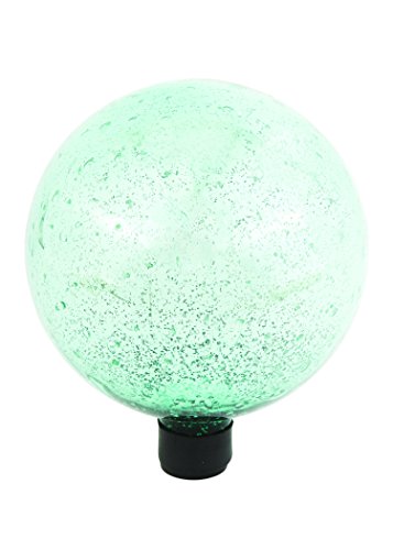 Russco III GD137210 Glass Gazing Ball 10 Green with Silver
