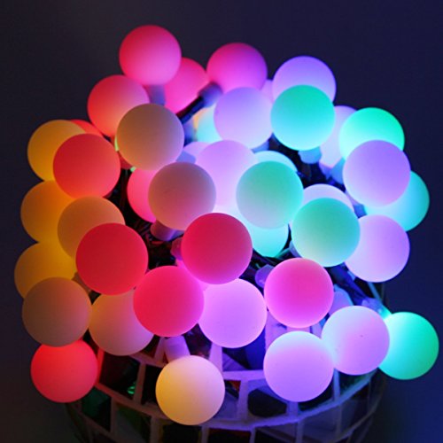 RGB Globe Lights StringIHOVEN 33ft Waterproof Fairy LED 100 RGB Multi-color Changing String Ball Lights for Christmas Party Wedding Decorations