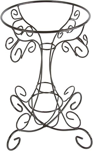 11 Metal Gazing Ball Stand with Scroll Design for 8-10 Gazing Ball by Trademark Innovations
