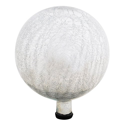 Achla Designs G12-S-C Gazing Silver 12 inch Glass Garden Globe Ball Sphere 12