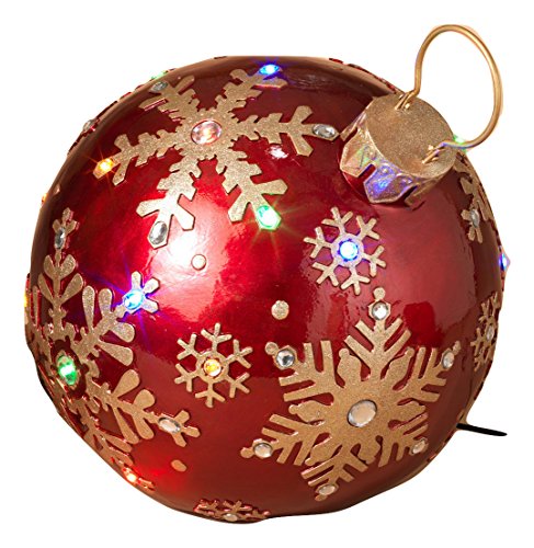 1625 Giant Resin Red Gold Christmas Lights Ornament Gems Yard Lawn Decoration