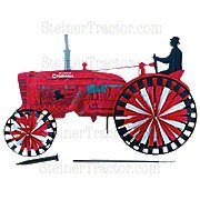 Farmall Tractor Spinner Yard Ornament