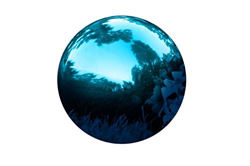 Trademark Innovations Stainless Steel Gazing Mirror Ball 8-inch Blue