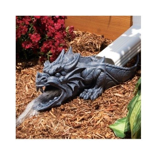 Dragon Rain Gutter Statue Garden Statues Garden Sculptures Garden Statues Animals Fairies Gnome Statues Yard Statues