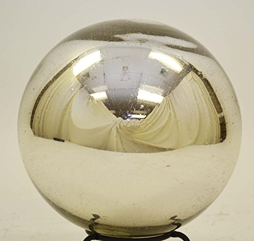 10 Inch Glass Garden Gazing Ball Silver Color