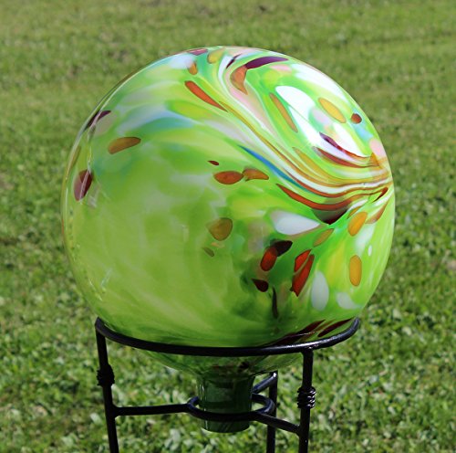 Glass Gazing Ballquotover Opal Greenquot 12 Inch By Iron Art Glass Designs
