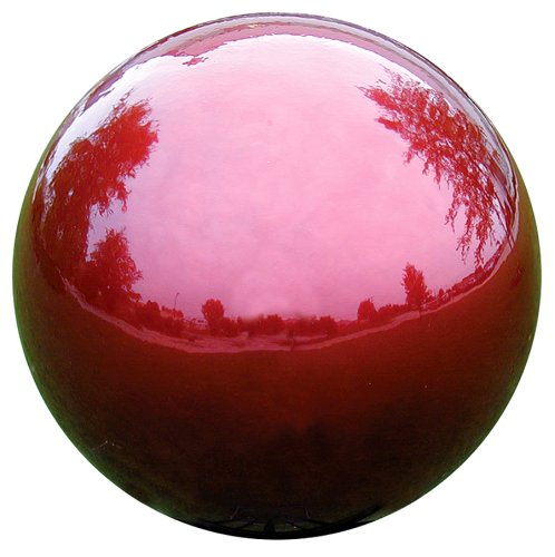 Vcs Red12 Mirror Ball 12-inch Red Stainless Steel Gazing Globe