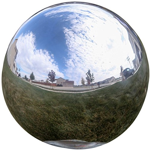 Lilys HomeÂ Gazing Globe Mirror Ball in Silver Stainless Steel 8 Inch