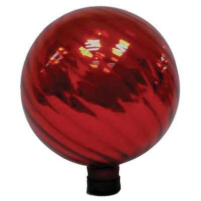 Very Cool Stuff Glass Gazing Globe 10-inch Red Swirl