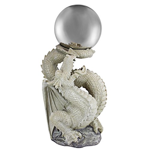 Design Toscano Sir Sagremor's Dragon Halloween Sculpture With Glass Gazing Orb