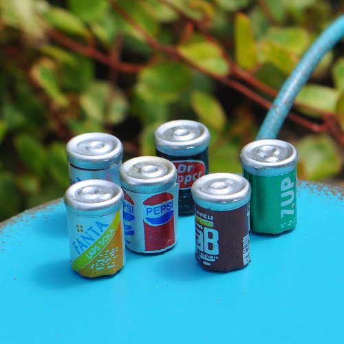 Miniature Fairy Garden Soda Cans