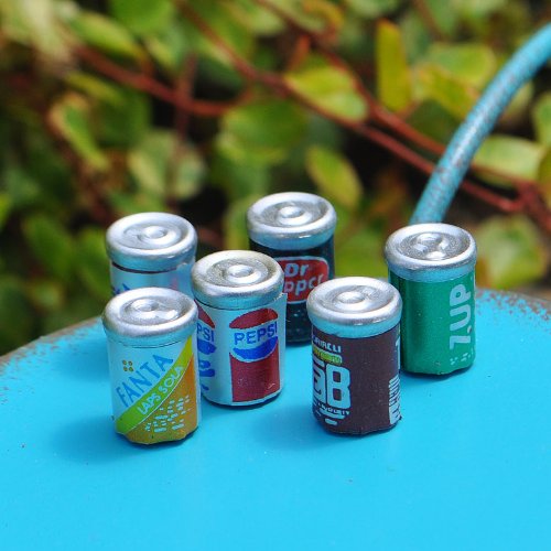 Miniature Fairy Garden Soda Cans