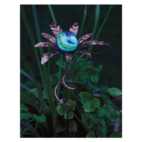 Echo Valley 4206 Palm IlluminariesÂ Glow In The Dark Stake With Globe