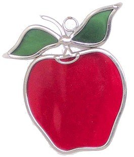 Apple Suncatchers - Set Of 2 In Stained Glass