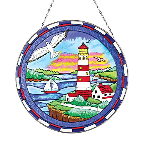 Coastal Lighthouse Stained-glass Suncatcher