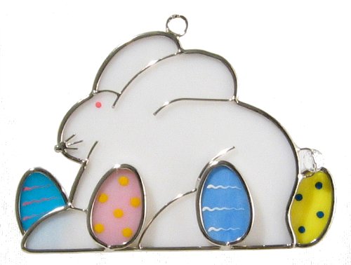 Easter Bunny Stained Glass Suncatcher