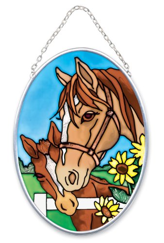 Joan Baker Designs  So378 Horses Art Glass Suncatcher 4-12-inch By 3-14-inch