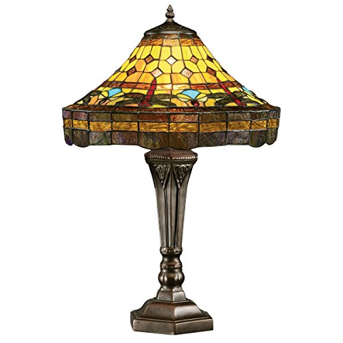 Design Toscano Dragonfly Tiffany-style Stained Glass Lamp