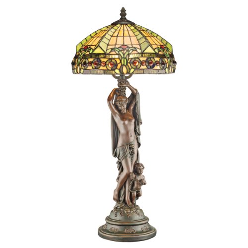 Design Toscano Lucina Goddess Of Light Stained Glass Lamp