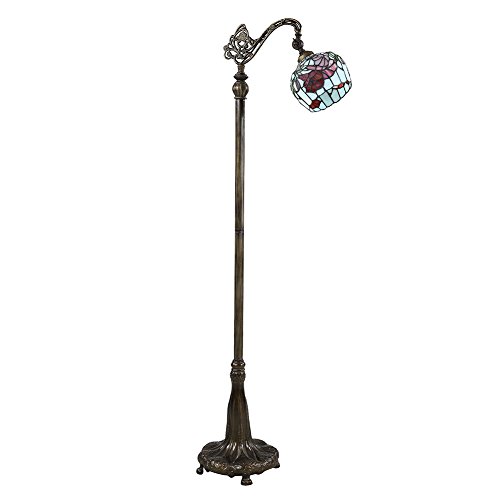 Nuomeiju Nmj027 Retro Floor Lamp With Stained Glass Shade