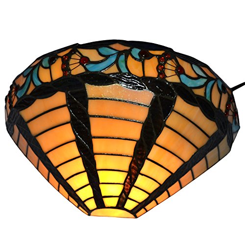Nuomeiju Wall Porch Lamp Floral Stained Glass Shade And Metal Fixture Nmj099