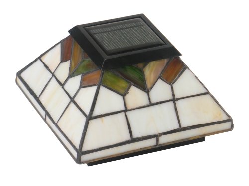 Classy Caps Wg322 Stained Glass Wellington Solar Post Cap 5&quot X 5&quot