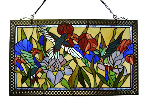Fine Art Lighting 28x17 Stained Glass Window Panel 28 by 17-Inch