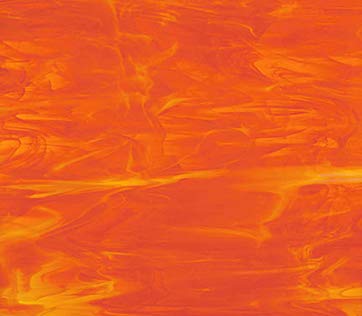 Oceanside Fusible Art Glass Sheet - OrangeWhite Wispy - 96 COE - 8 X 12 67sf By Stallings Stained Glass