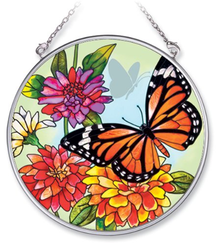 Amia 5683 Medium Circle Suncatcher With Butterfly Design