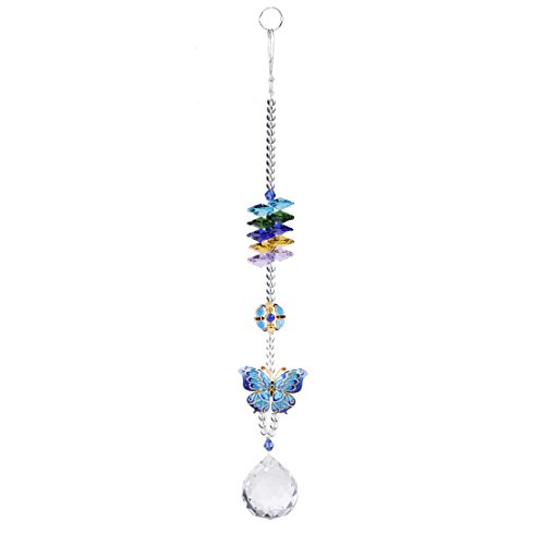 MISHIN Crystal Ball Pendant Octagon Beads Enameled Butterfly Handmade SuncatcherWindowYard Hanging OrnamentsChristmas GiftsWedding Souvenir