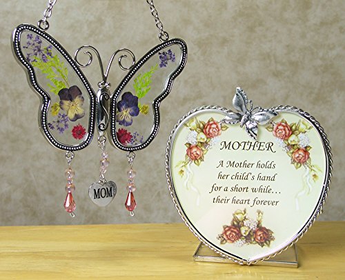 Mother Gift Set - Butterfly Suncatcher Candleholder - Mothers Day Gift - Gifts for Her - Mother