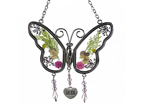 Smart Life Helper Mom Butterfly Mother Suncatcher With Pressed Flower Wings - Butterfly Suncatcher - Mom Gifts