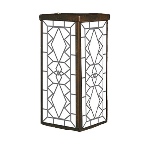 Mr Light Stained Glass Design Solar Projection Lantern With Bronze Plated Finish
