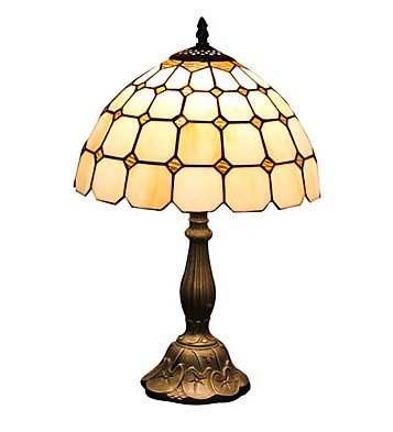 Tiffany Style Gien Check Pattern Stained Glass Table Lamp