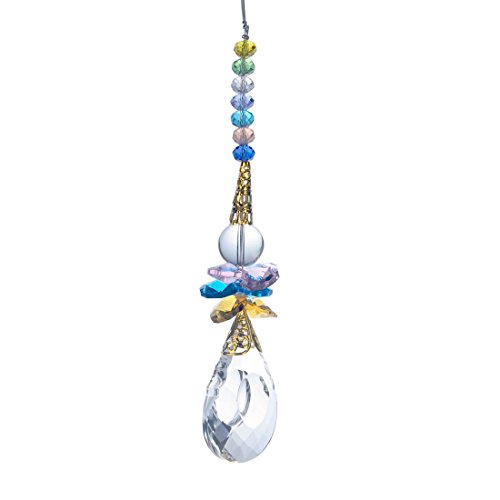 H&ampd Crystal Teardrop Pendant Chandelier Hanging Prism Suncatcher Home Decor