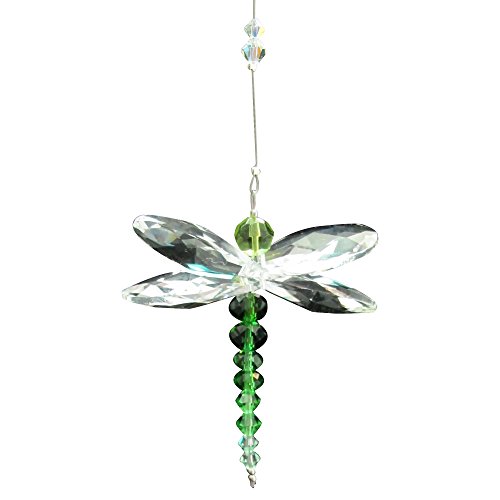 Crystal Dragonfly Rainbow Maker Suncatcher - Hanging Crystal Glass Ornament Home Decorative Accessories - Animal