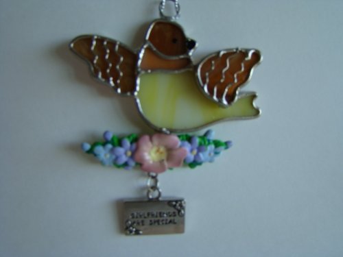 Girlfriends are Special Summer Bird Stained Glass Suncatcher Ornament EA1990