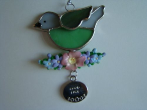 Good Luck Summer Bird Stained Glass Suncatcher Ornament EA1994