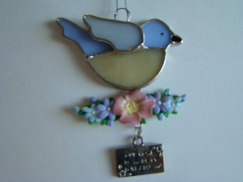 Our Home is Made of Love and Dreams Summer Bird Stained Glass Suncatcher Ornament EA1985